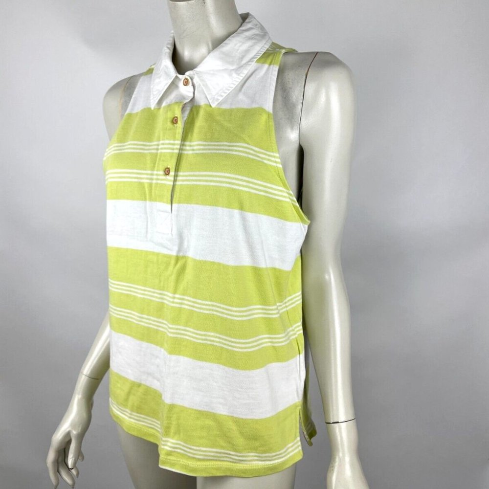 Anthropologie Maeve Maeve Rigby Polo Tank Women L Collared Sleeveless Shirt - Picture 3 of 12
